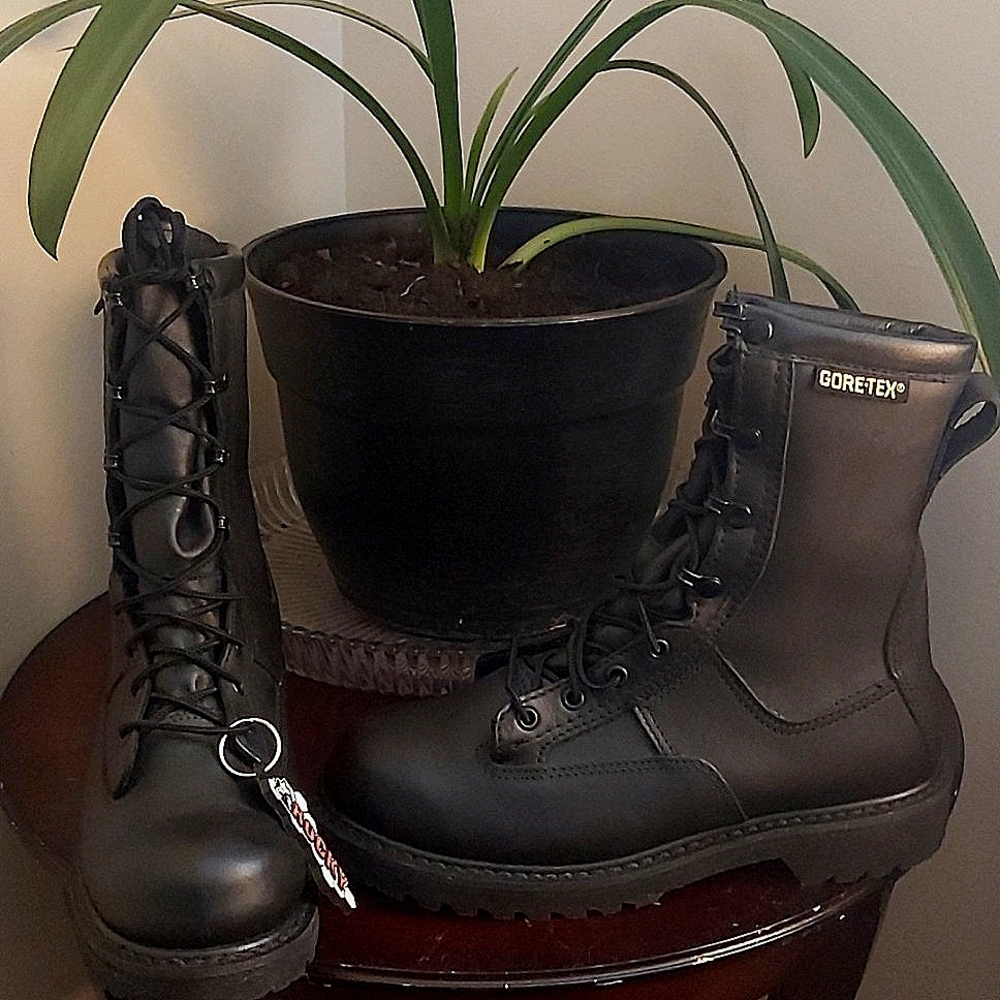 Combat boot.
